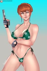 big_breasts bikini call_of_duty call_of_duty_black_ops_cold_war cybraxhell green_eyes orange_hair portnova red_hair tagme thick_thighs yirina_portnova