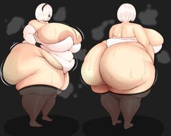 1girls absurdres ass bbw belly belly_rolls breasts chubby chubby_female female female_only fladdykin highres huge_ass huge_breasts hyper hyper_ass hyper_butt nier nier:_automata obese obese_female overweight overweight_female ssbbw sweat thick_thighs wide_hips yorha_2b