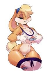 big_breasts breasts busty clothing female fur furry furry_only hi_res hourglass_figure lola_bunny pussy rabbit space_jam spirale tagme tail thick_thighs undressing warner_brothers wide_hips