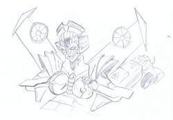 1boy 1girls alien alien_girl artist_request big_breasts breast_press breasts cum cum_on_upper_body cumshot female machine male mechanical nipples outercourse paizuri penis penis_between_breasts pressing_breasts_together robot robot_girl straight transformers transformers_idw windblade wings