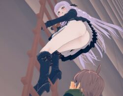 3d ass danganronpa kirigiri_kyouko naegi_makoto pussy straight_hair ultimateenf