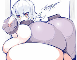 1girls 5_fingers ass ass_expansion big_ass big_butt blush blushing breast_expansion breast_press breasts breasts_bigger_than_head butt butt_expansion cleavage clothed clothes clothing expansion eyebrows eyebrows_visible_through_hair eyelashes female female_only growth hips huge_ass huge_butt human human_only humanoid hyper hyper_ass hyper_breasts hyper_butt large_ass large_butt looking_at_viewer mammal overflowing_breasts shino_(zerion) silver_hair simple_background solo solo_female stuck_in_door text thick thick_ass thick_thighs thighs voluptuous watermark wide_hips yellow_eyes zerion