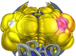 2016 alpha_channel anthro badge bead_necklace big_bulge big_muscles brown_hair bulge draco_of_zeradaith dragon fierglief galaxy hair hi_res horn huge_bulge huge_muscles hyper hyper_bulge hyper_muscles jewelry looking_at_viewer macro male muscular necklace open_mouth scalie sharp_teeth simple_background smile solo teeth text transparent_background western_dragon wings