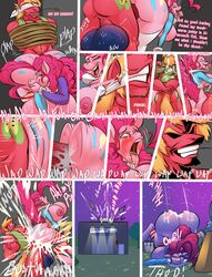 absurd_res all_might_face anthro anthrofied ass ass_up big_breasts big_butt big_macintosh_(mlp) blacked_out_eyes bondage bound breasts comic dialogue english_text equid equine female female_penetrated friendship_is_magic hasbro hi_res hugtastic_pinkie_pie male male/female male_penetrating male_penetrating_female mammal my_hero_academia my_little_pony penetration pinkie_pie_(mlp) rope straight_hair text thebigbadwolf01