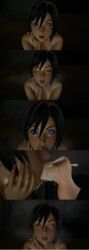 3d blowjob blush cum cum_explosion cum_in_mouth cum_in_throat dark_room deepthroat drooling heart-shaped_pupils honey_select kingdom_hearts large_penis oral penis roseza smoke straight surprised tongue_out xion