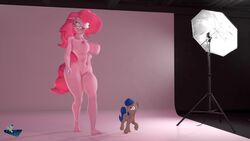 3d 3d_(artwork) animated anthro anthrofied big_breasts bouncing_breasts breasts equine feet female friendship_is_magic hooves hooves-art hooves-art_(oc) larger_female male my_little_pony naked nipples no_sound pinkie_pie_(mlp) pony size_difference smaller_male tail video walk_cycle