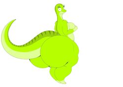 anthro ass big_ass big_breasts big_butt breasts female green_body hi_res huge_ass huge_butt hyper_ass hyper_butt lizard mirroidal non-mammal_breasts nude reptile scalie simple_background solo thick_thighs white_background