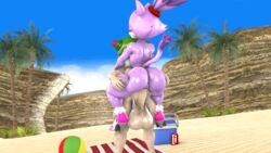 3d 3d_(artwork) alien ass balls blaze_the_cat blueapple cosmo_the_seedrian domestic_cat eyelashes female furry futanari green_hair high_heels large_penis penis ponytail purple_body purple_hair smile sonic_(series) tail tan_body vaginal_penetration white_body