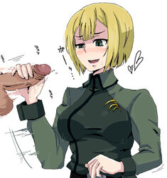 female gundam gundam_00 handjob louise_halevy military_uniform