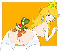 mario_(series) nintendo princess_peach sin_ttulo straight_hair yoshi