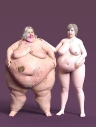 3d bbw big_belly body_hair capcom cellulite fat fat_ass fat_belly fat_female fat_fetish fat_thighs female_only food_stains grace_ashcroft hairy_belly hairy_female hairy_legs hairy_pussy hands_on_belly huge_ass huge_belly messy naked naked_female nipples nude nude_female obese obese_female persondudemanguy resident_evil_9:_requiem sherry_birkin slob slob_fetish slobification ssbbw stretch_marks sweat sweating two_females weight_gain