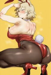 ai_generated anime breasts bunnysuit large_breasts milf mitsuki_bakugou mommy my_hero_academia older_female