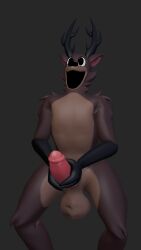 1male 1man 2_tone_fur 3d 3d_(artwork) 3d_render alone anthro anthro_male antlers anus ass balls ballsack big big_penis black_arms both_hands_on_cock both_hands_on_penis butt creepy creepy_smile deer deer_(99_nights_in_the_forest) deer_antlers deer_ears deer_horns deer_humanoid deer_tail femboy furry long_penis male male_only mammal mammal_humanoid masturbating masturbation no_nipples open_eyes open_legs open_mouth penis pink_penis presenting_anus presenting_ass presenting_penis scary scary_face sexy skinny slim tail thatsillyguy two-tone_body two-tone_fur two-tone_hair two_tone_body two_tone_fur two_tone_hair
