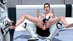 3d ahe_gao anal anal_penetration anal_sex animated barefoot bluemoonsfm double_v feet footjob gangbang no_sound pleasure_face rey skinny soles star_wars tagme tight_anal v video