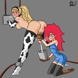 1futa 1girls 2021 ahe_gao anus armpit ass balls big_ass big_balls big_breasts big_butt blonde_hair blue_eyes blush boots bucket collar cow_girl cow_horns cowgirl cum cum_collecting cum_dispenser cum_in_container cumshot evilgirl farmer female futa_sans_pussy futanari futasub gloves green_eyes grey_background handjob happy jumpsuit kneeling long_hair looking_back looking_down masturbation milking milking_handjob molestation nipples original original_character penis ponytail red_hair smell smile smiling standing stuck sweat sweating sweaty thighhighs tongue tongue_out yellow_hair