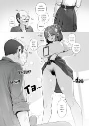1boy 1girls big_breasts comic cum cum_on_body cum_on_breasts gao-lukchup gao_(gaolukchup) glasses huge_breasts loogchoob_(gaolukchup) original_characters pubic_hair school_uniform short_hair uncensored uncensored_breasts uncensored_nipples