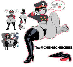 foot_fetish robot_commander_(bingbingzi) robot_girl shortstack thick_thighs
