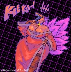 2026 anthro anthro_female anthro_only breasts deltarune deltarune_chapter_5 furry furry_female furry_only laughing netskie robe thighhighs thighs