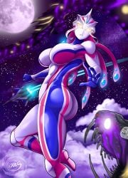ass breasts female janus_jammy ultraman_(franchise) yellow_eyes