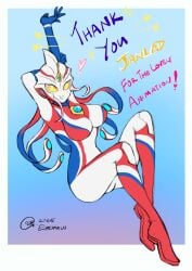 breasts fanart female ultraman_(franchise) yellow_eyes
