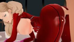 1boy 3d 3d_model anal anal_sex animated ann_takamaki atlus big_breasts blonde_hair blue_eyes bouncing_breasts breasts breasts_out doggy_style evaan female giddora jiggle jiggle_physics jiggling_ass jiggling_breasts jiggling_thighs koikatsu latex male persona persona_5 phantom_thief_suit sex sound tagme video