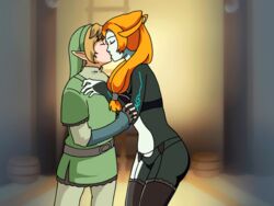 1boy 1girls animated bra breast_expansion breasts female huge_breasts imp_midna kissing link link_(twilight_princess) long_hair male midna nintendo rikeza smooth_animation the_legend_of_zelda the_legend_of_zelda:_twilight_princess transformation twili_midna twilight_princess