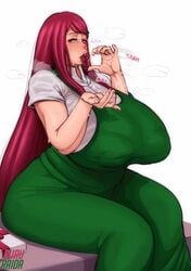 1girls animated bbw chubby cleavage fellatio_gesture female handjob_gesture huge_ass huge_breasts inviting milf mouth_open naruto nipple_bulge plump prostate_massage_gesture ruru-raida sexually_suggestive sfw straight suggestive suggestive_gesture thick_thighs tongue_out uzumaki_kushina venus_body voluptuous wide_hips