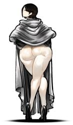 ass brunette_hair eclipseecliptus heels library_of_ruina looking_back moirai_(library_of_ruina) project_moon sweat sweaty_ass