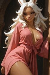 1girls ai_generated anthro anthro_female brown_eyes digitigrade eveline_(scorpianpp) female final_fantasy humanoid long_hair original_character rabbitgirl scorpianpp self_upload stable_diffusion tan_skin viera white_hair