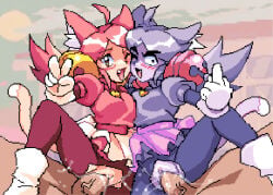 cat_ears cat_tail catgirl jcm2 mad_mew_mew mew_mew_(undertale) ripped_pantyhose tagme undertale_(series) vaginal_penetration