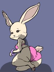 anthro beastars big_penis dwarf_rabbit female furry_only fuzzy_handcuffs haru haru_(beastars) knot kojoarts legoshi_(beastars) naughtypaw_(artist) pink_panties presenting_ass shadow smiling ttherandom tthrandom tthrandom_rp