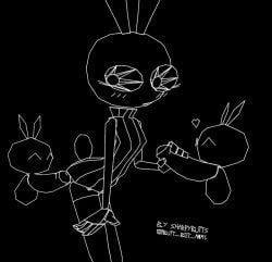 1girls 2026 2boys 3d anal anal_penetration anal_sex animated anthro balls black_and_white bunny bunny_ears bunny_girl cock dick female furry furry_female handjob handjob_while_penetrated heart heart_symbol mmf_threesome penetration penis rabbit rabbit_girl sex sharpybutts straight tail threesome vib-ribbon vibri