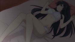1080p 10s 1920x1080 1girls 2010s 2018 2d 2d_artwork ass bare_arms bare_legs bare_midriff bare_shoulders bare_thighs bed bedroom big_ass big_breasts black_hair blue_eyes bra bra_and_panties breasts canonical_scene clothed clothed_female clothing curvaceous curvaceous_female curvaceous_figure curves curvy curvy_female curvy_figure dark_room depressed ecchi eyebrows_visible_through_hair hi_res knees_bent large_ass large_breasts long_hair lying lying_on_back lying_on_bed midriff no_nude no_sex pale-skinned_female pale_skin panties pillow screencap screenshot silver_link_(studio) solo solo_female solo_focus sunoharasou_no_kanrinin-san teenage_girl teenager thick thick_thighs underwear underwear_only very_high_resolution yamanashi_sumire