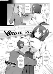 1boy 1girls big_breasts comic cum cum_on_body cum_on_breasts gao-lukchup gao_(gaolukchup) glasses huge_breasts loogchoob_(gaolukchup) original_characters pubic_hair school_uniform short_hair uncensored uncensored_breasts uncensored_nipples