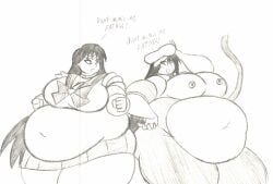 dialogue mimicking mizz-britt monkey_girl monkey_tail monster_of_the_day obese obese_female obese_human obese_humanoid overweight overweight_female overweight_human overweight_humanoid sailor_mars sailor_moon_(series) sailor_senshi_uniform sketch villain