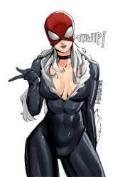 1girls 2026 big_breasts black_cat_(marvel) bodysuit breasts choker collar color colored curvaceous curvaceous_body curvaceous_female curvaceous_figure curvaceous_hips curvy curvy_body curvy_female curvy_figure curvy_hips felicia_hardy female hourglass_figure light-skinned_female light_skin looking_at_viewer marvel marvel_comics mask masked masked_female pinup red_lipstick seductive seductive_look seductive_pose selvish94 shiny shiny_clothes skin_tight spider-man_(series) spider-man_mask superheroine thick_lips tight_clothes tight_clothing voluptuous voluptuous_female waist white_background white_fur white_hair zipper