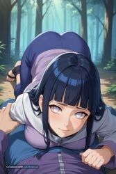 1girl ai_assisted ai_generated anal anal_sex arms_held_behind_back arms_pulled_back asleep black_footwear black_hair blue_pants blunt_bangs blushing doggystyle embarrassed eyes_closed forest hinata_hyuga hypno long_hair long_sleeves looking_at_viewer naruto no_pupils outdoors passed_out perky_tits portrait prone_bone purple_jacket rough_sex seductive_smile sleeping solo_focus thick_cock toeless_footwear upper_body white_eyes