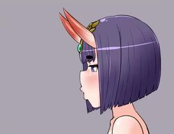 :>= animated blowjob_face cum cum_in_mouth cum_in_throat cute deep_blowjob demon_girl fate_(series) fellatio holybreen horns no_sound oral penis shuten_douji_(fate) tagme video