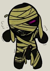 black_skin erect_penis erection mummy mummy_wrappings mxfappy purple_eyes ragman_(the_binding_of_isaac) the_binding_of_isaac