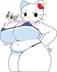 1girls 2d_(artwork) 2d_artwork anthro areola_slip big_areola big_breasts bikini black_eyes blue_bikini blush blush_stickers breasts cassettedream cat_girl cherry cocktail cocktail_glass cup digital_media_(artwork) disinterested dream-cassette drink drinking_glass exposed_breasts felid feline felis female female_only flower food fruit furry furry_female hair_flower hair_ornament half-closed_eyes hello_kitty hello_kitty_(character) hello_kitty_(series) hibiscus holding_cup holding_drink holding_object hoshime huge_breasts huge_nipples kitty_white large_breasts looking_at_viewer micro_bikini mob_face motion_lines orange_(fruit) sanrio solo solo_female swimsuit thick_thighs transparent_png whiskers white_fur wide_hips wine_glass