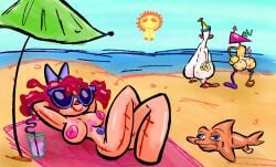 2026 beach big_ass big_breasts breasts button_belly_button button_nipples completely_nude_female doodle fish glitch_productions gooseworx kaufmo kaufmo_(tadc) kaufmo_(the_amazing_digital_circus) laying_on_towel laying_on_towel_at_beach ragatha ragatha_(tadc) ragatha_(the_amazing_digital_circus) saggy_breasts smokedoodlez stupid_sauce sun_(the_amazing_digital_circus) sunglasses tagme the_amazing_digital_circus zooble zooble_(tadc) zooble_(the_amazing_digital_circus)