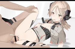 1girls arknights blonde_hair breasts clothed_sex clothing cum cum_in_pussy cum_inside female ifrit_(arknights) long_hair male nawakena nipples open_mouth penetration penis pussy sex shirt spread_legs vaginal_penetration