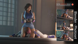 2girls 3d asphyxiation boots breasts brown_hair catfight chokehold choking crossed_arms dead_or_alive dead_or_alive_6 defeated domination female_focus femdom fingerless_gloves gasping gloves headlock helpless holding_legs kasumi_(doa) kazama_asuka open_mouth shirt short_hair sleeveless sleeveless_shirt submission submission_hold tekken tekken7wallpapers tekken_7 thick_thighs thighhighs thighs white_legwear wrestling wrestlingryona