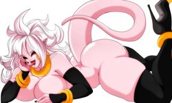 1girls 2010s android_21 ass ass_up black_sclera breasts dark_persona dragon_ball dragon_ball_fighterz female female_only high_heels huge_breasts humanoid long_hair majin majin_android_21 monster_girl nala1588 pink_skin pointy_ears red_eyes solo tagme tail thick_thighs white_hair