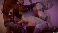 2boys 3d anal anal_sex animated anthro canine_penis dire_(fortnite) exotic_penis fortnite fur furry gay hybrid_(fortnite) male male_only scalie sitting tagme twitchyanimation video werewolf