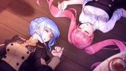 2boys 2d 2girls animated berg blue_hair closed_eyes clothed_sex drugged drugged_sex feet_out_of_frame fire_emblem fire_emblem:_three_houses forced gangbang gangrape group group_rape group_sex hilda_valentine_goneril marianne_von_edmund missionary missionary_position multiple_boys multiple_girls nintendo pink_hair rape sex sleep_molestation sleeping straight unconscious