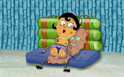 cookies harold_squarepants margaret_squarepants mom_and_dad sea_sponge smooth_skin sofa spongebob_squarepants