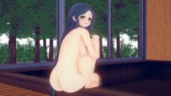 3d ass breasts danganronpa embarrassed embarrassed_nude_female enf koikatsu looking_at_viewer naked nude semi-shocked shirogane_tsumugi smooth_skin ultimateenf