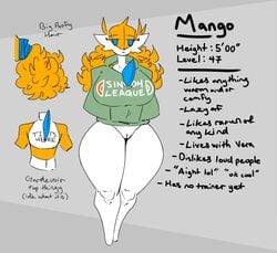 1girls big_ass big_breasts character_sheet cute female female_gardevoir gardevoir mango_(shewiff) mob_face no_pants orange_hair original_character pokémon_(species) pokemon pokemon_(species) pokemon_rse pussy shewiff source_request sweater tagme thick_thighs