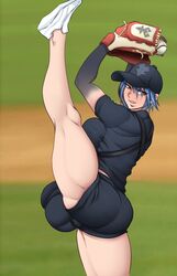 1futa anti-aqua ass balls baseball baseball_glove baseball_uniform big_ass breasts bulge casual clothed clothing dickgirl footwear fully_clothed futa_only futanari gloves handwear headgear huge_balls huge_testicles human intersex kingdom_hearts leg_up pale_skin penis public solo spread_legs testicles vicsenpai